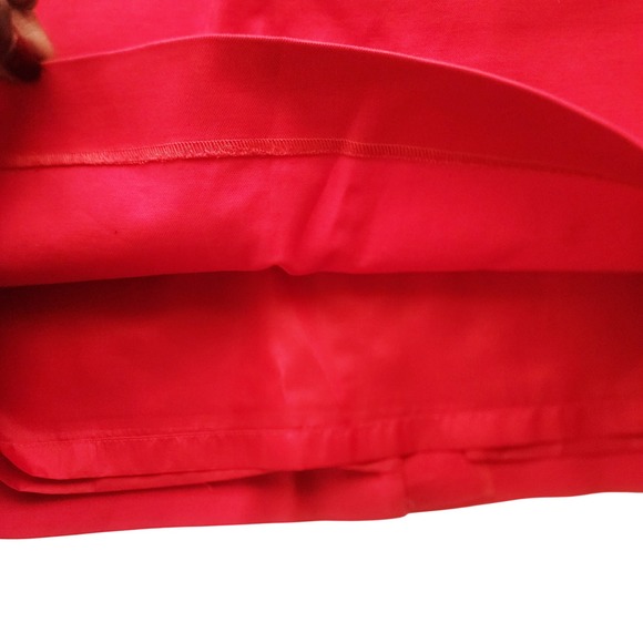 Ann Taylor Polished Cotton Red Pencil Skirt 6 Professional Career Preppy Classic - Picture 6 of 6
